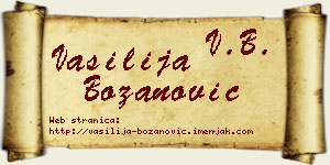 Vasilija Božanović vizit kartica